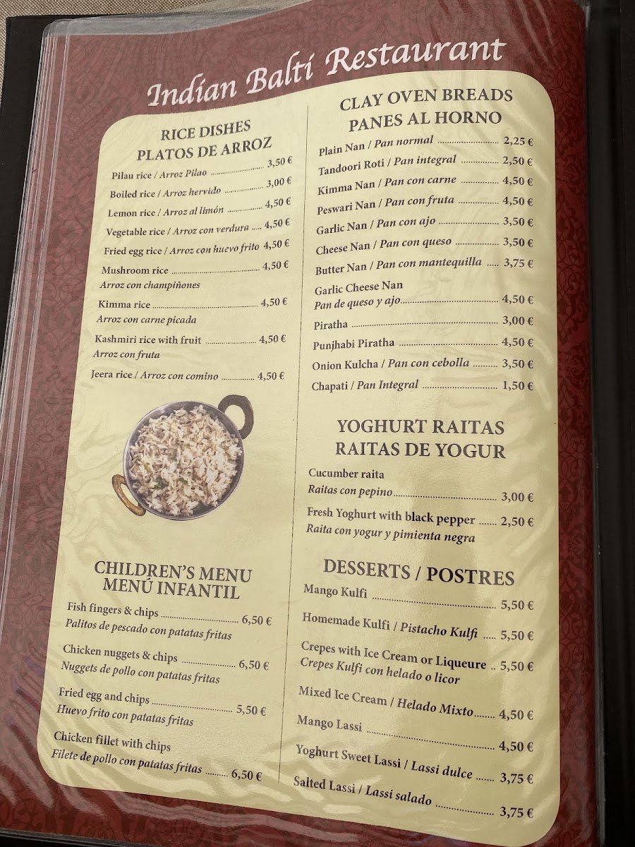 Menu Indian Balti Restaurant-10