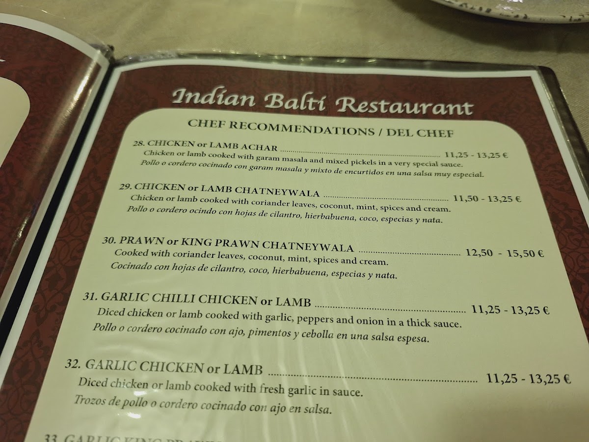 Menu Indian Balti Restaurant-3
