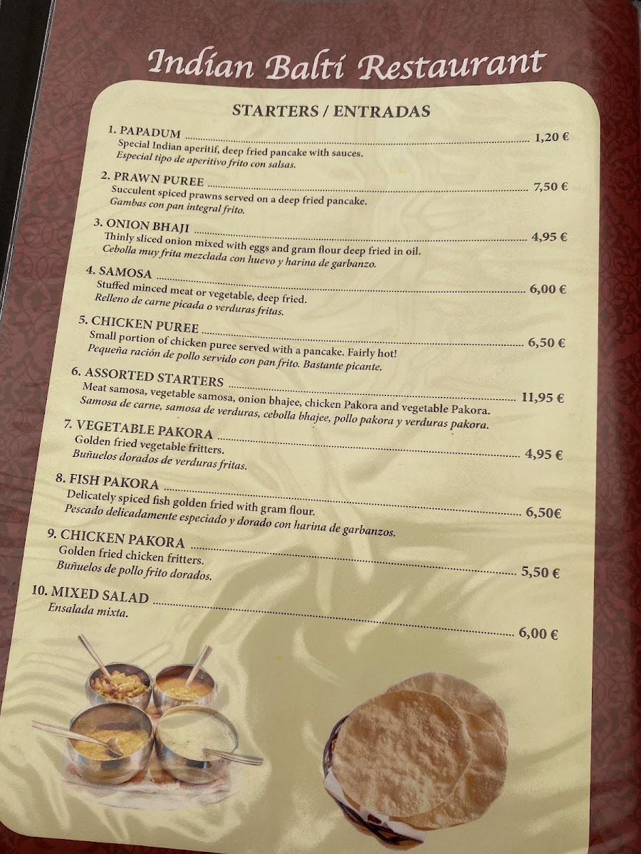 Menu Indian Balti Restaurant-5